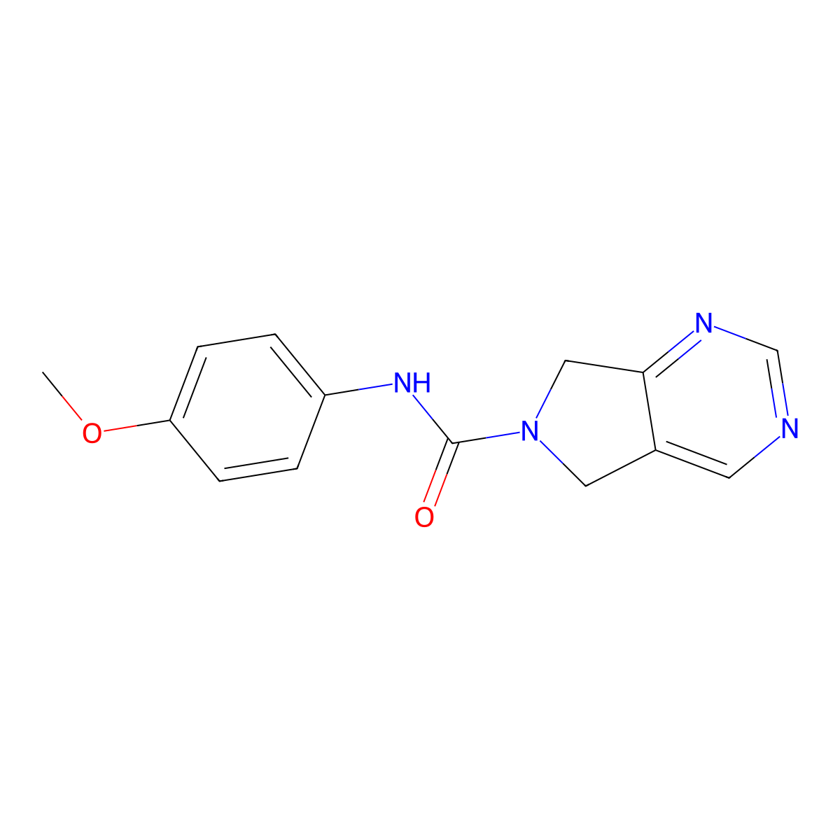 N-(4-methoxyphenyl)-5H-pyrrolo[3,4-d]pyrimidine-6(7H)-carboxamide molecular structure, CAS 1706331-74-9