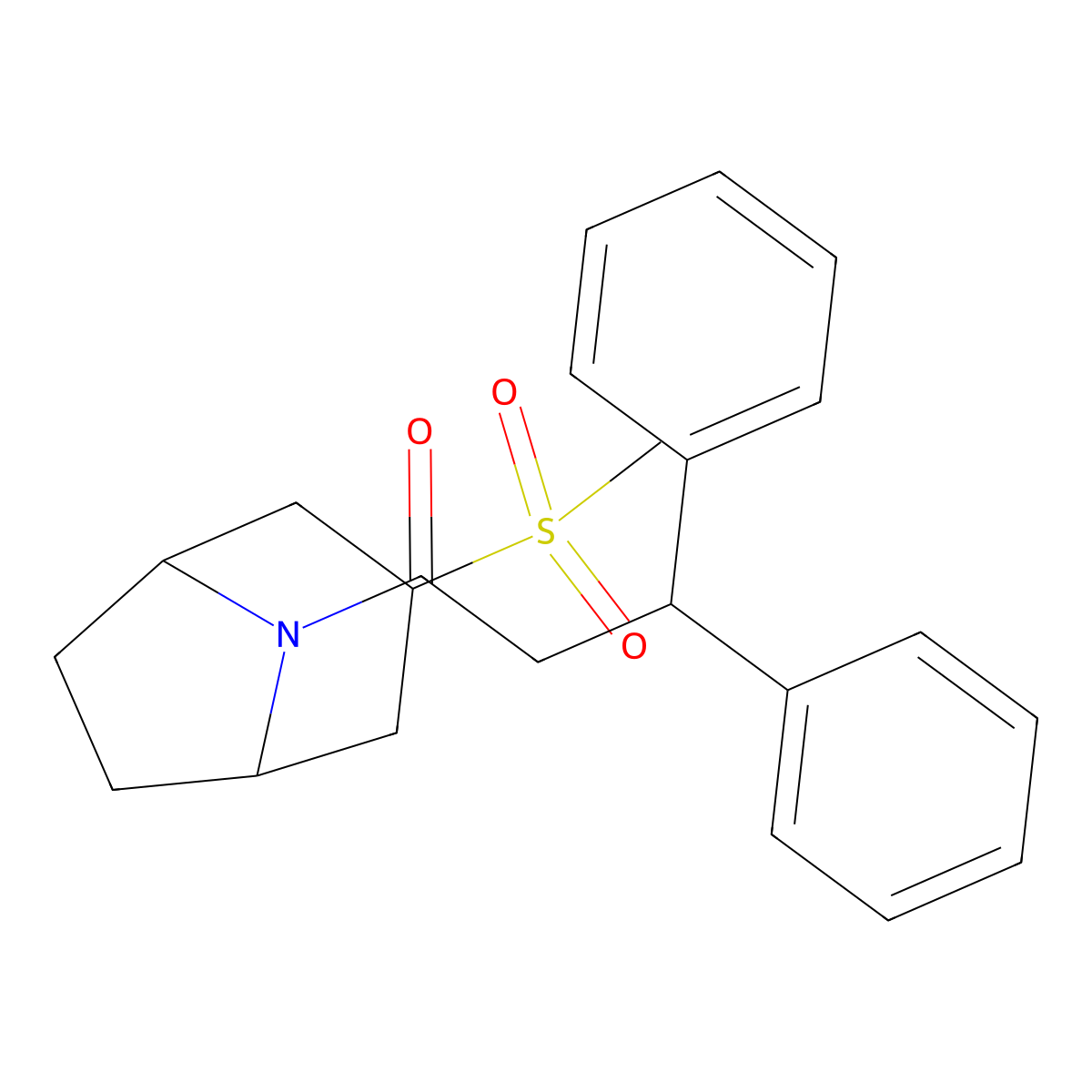 1-((1R,5S)-3-(methylsulfonyl)-8-azabicyclo[3.2.1]octan-8-yl)-3,3-diphenylpropan-1-one molecular structure, CAS 1706334-07-7