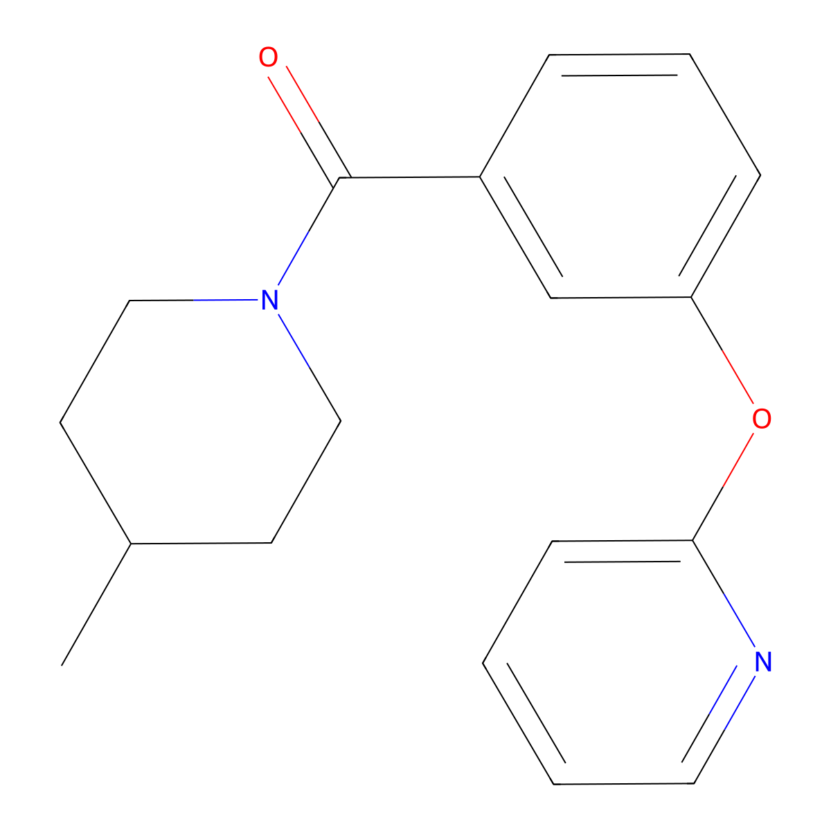 2-[3-(4-Methylpiperidine-1-carbonyl)phenoxy]pyridine molecular structure, CAS 1706339-19-6