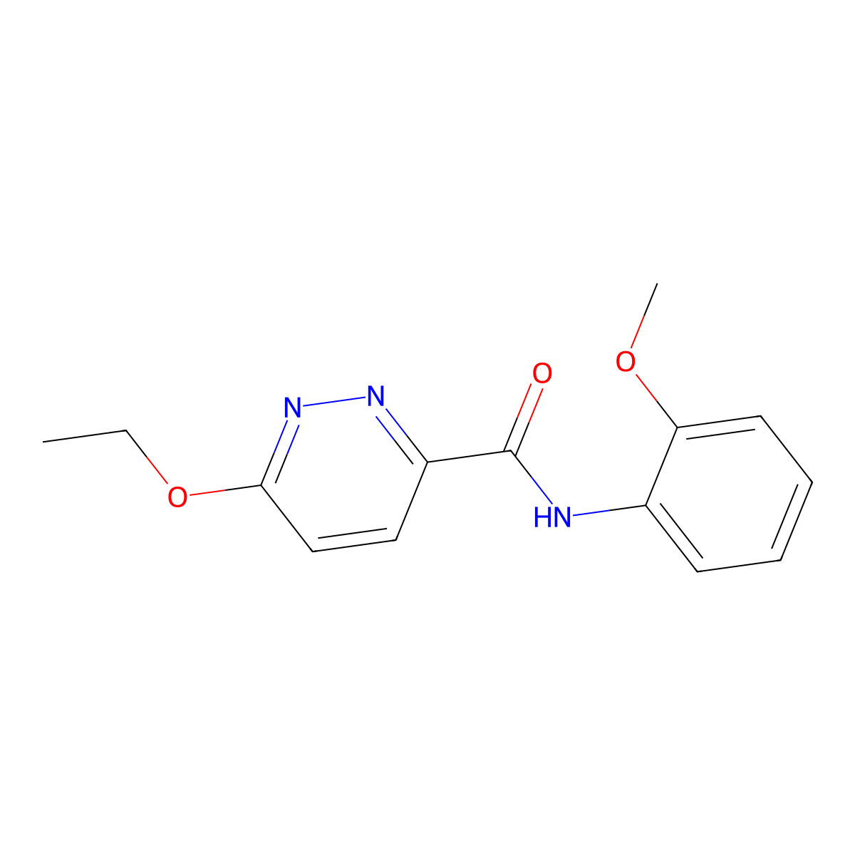 6-ethoxy-N-(2-methoxyphenyl)pyridazine-3-carboxamide molecular structure, CAS 1706353-42-5