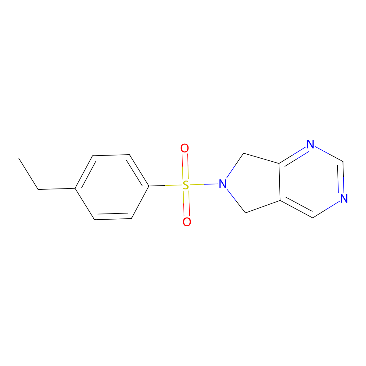 6-(4-ethylbenzenesulfonyl)-5H,6H,7H-pyrrolo[3,4-d]pyrimidine molecular structure, CAS 1706373-83-2