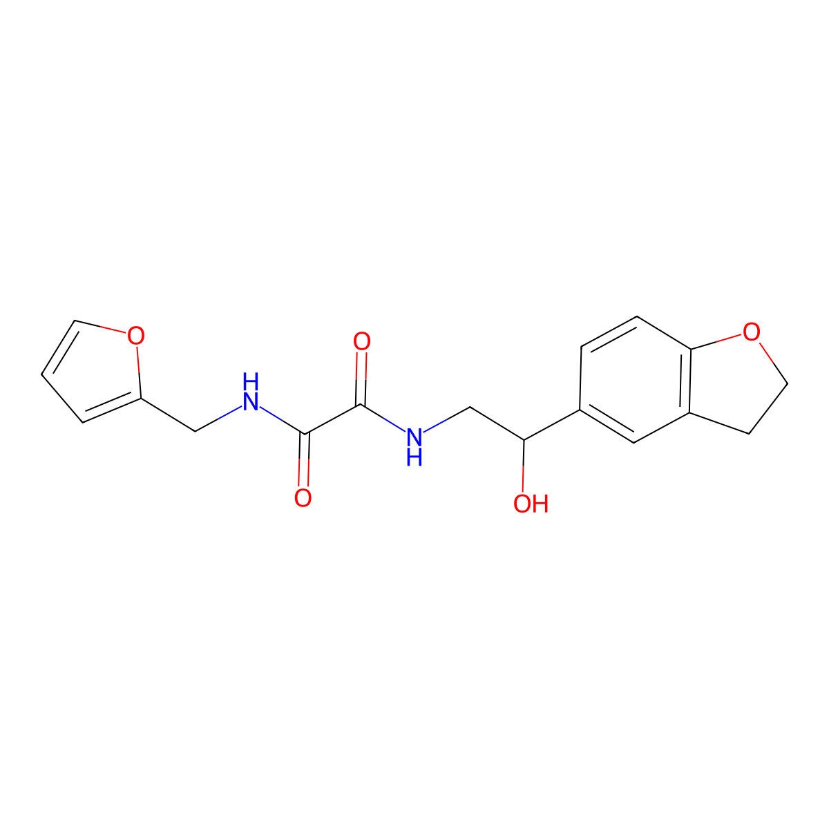 N1-(2-(2,3-dihydrobenzofuran-5-yl)-2-hydroxyethyl)-N2-(furan-2-ylmethyl)oxalamide molecular structure, CAS 1706375-66-7