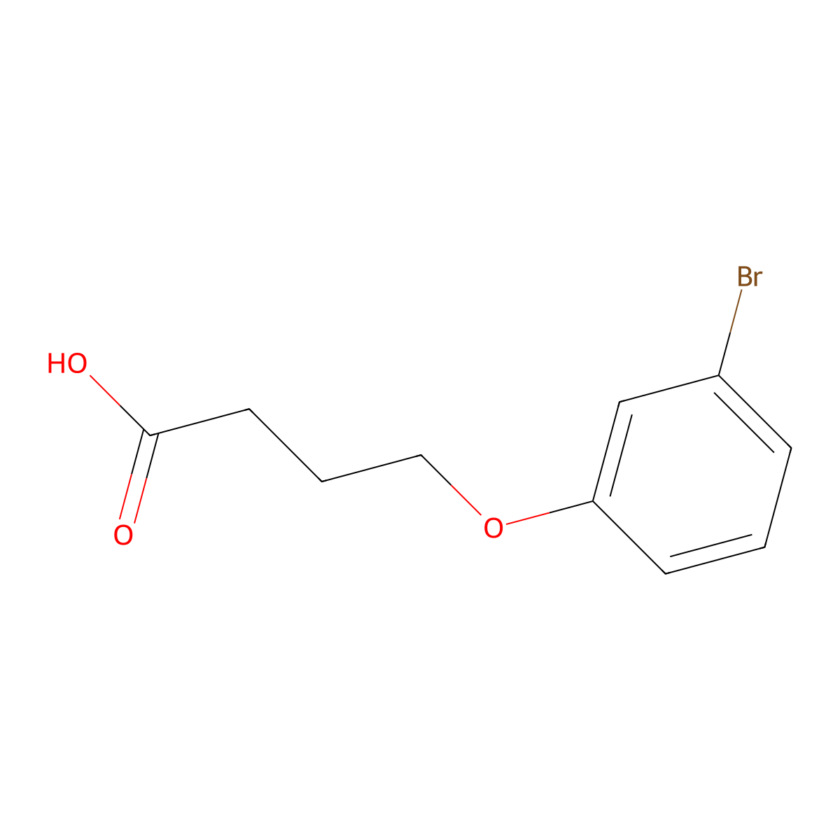 4-(3-Bromophenoxy)butanoic acid molecular structure, CAS 170638-88-7