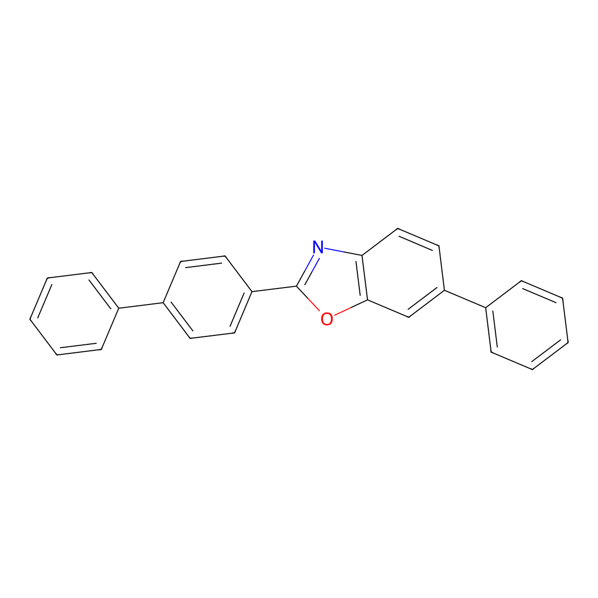 2-(4-Biphenyl)-6-phenylbenzoxazole molecular structure, CAS 17064-47-0