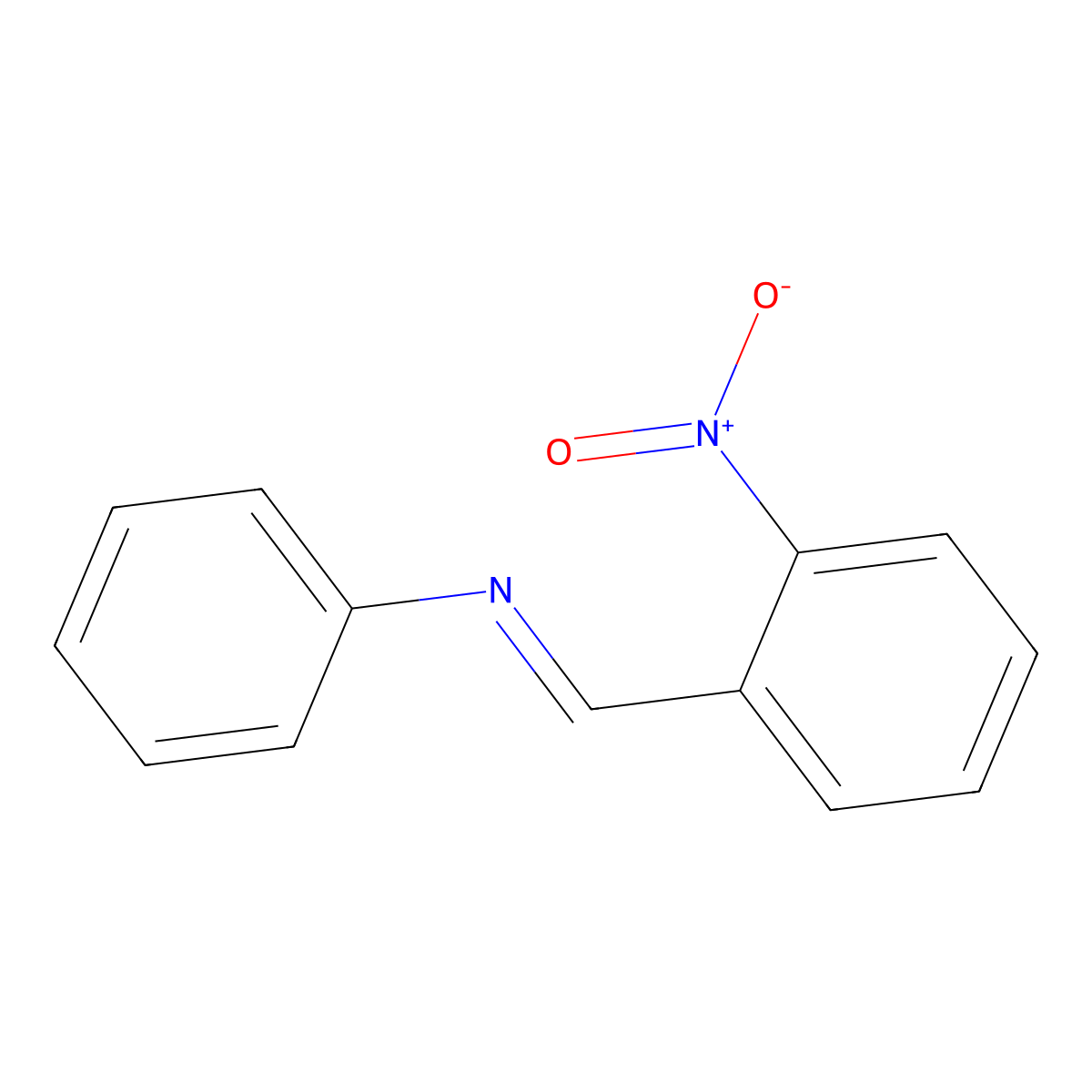 N-(2-Nitrobenzylidene)aniline molecular structure, CAS 17064-77-6