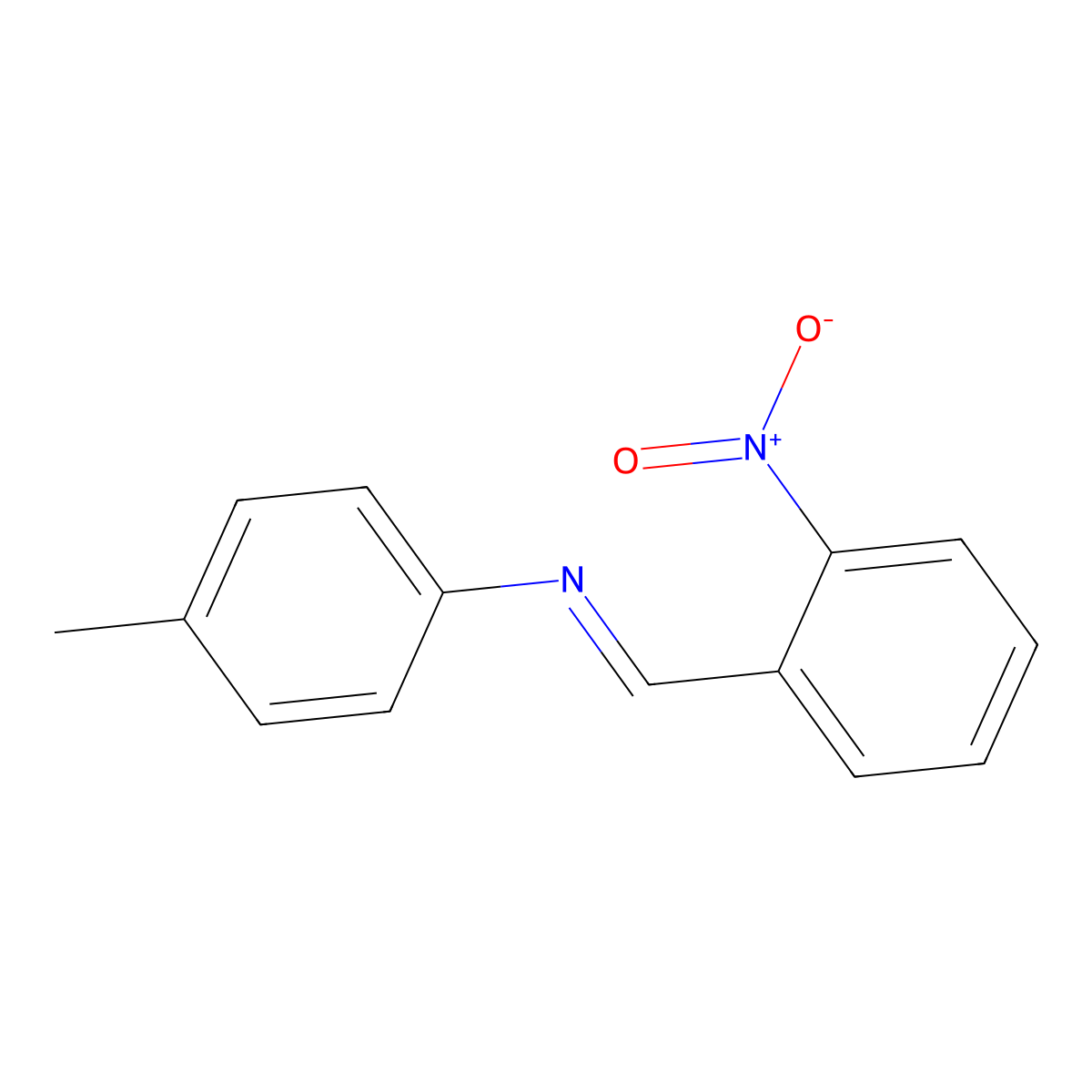 N-(2-Nitrobenzylidene)-P-toluidine molecular structure, CAS 17064-82-3