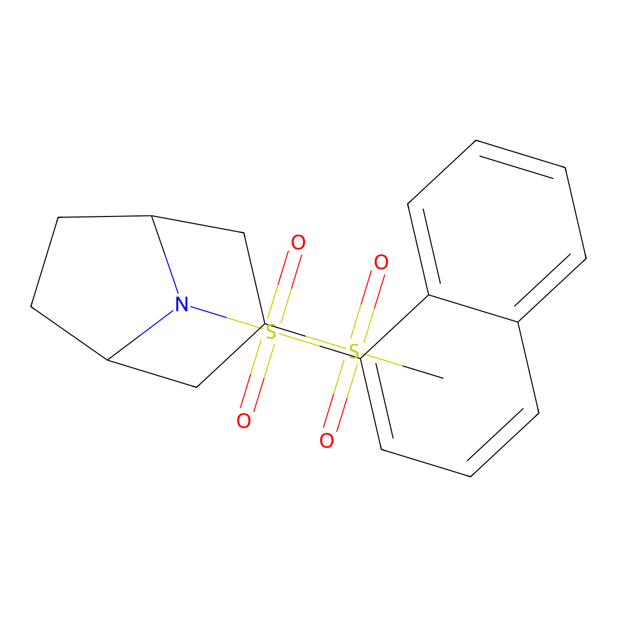 (1R,5S)-3-(methylsulfonyl)-8-(naphthalen-1-ylsulfonyl)-8-azabicyclo[3.2.1]octane molecular structure, CAS 1706404-21-8