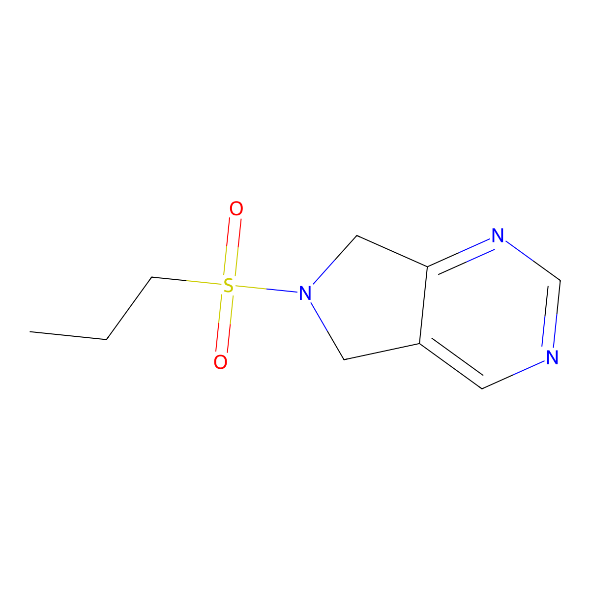 6-(propylsulfonyl)-6,7-dihydro-5H-pyrrolo[3,4-d]pyrimidine molecular structure, CAS 1706414-39-2