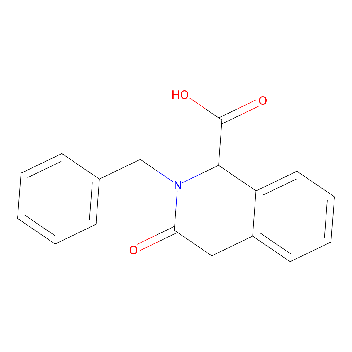 2-Benzyl-3-oxo-1,2,3,4-tetrahydroisoquinoline-1-carboxylic acid molecular structure, CAS 1706418-98-5