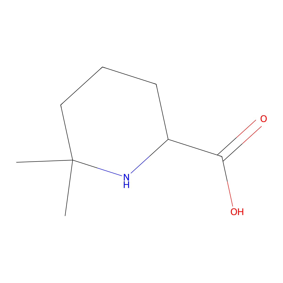 6,6-Dimethylpiperidine-2-carboxylic acid molecular structure, CAS 1706419-00-2