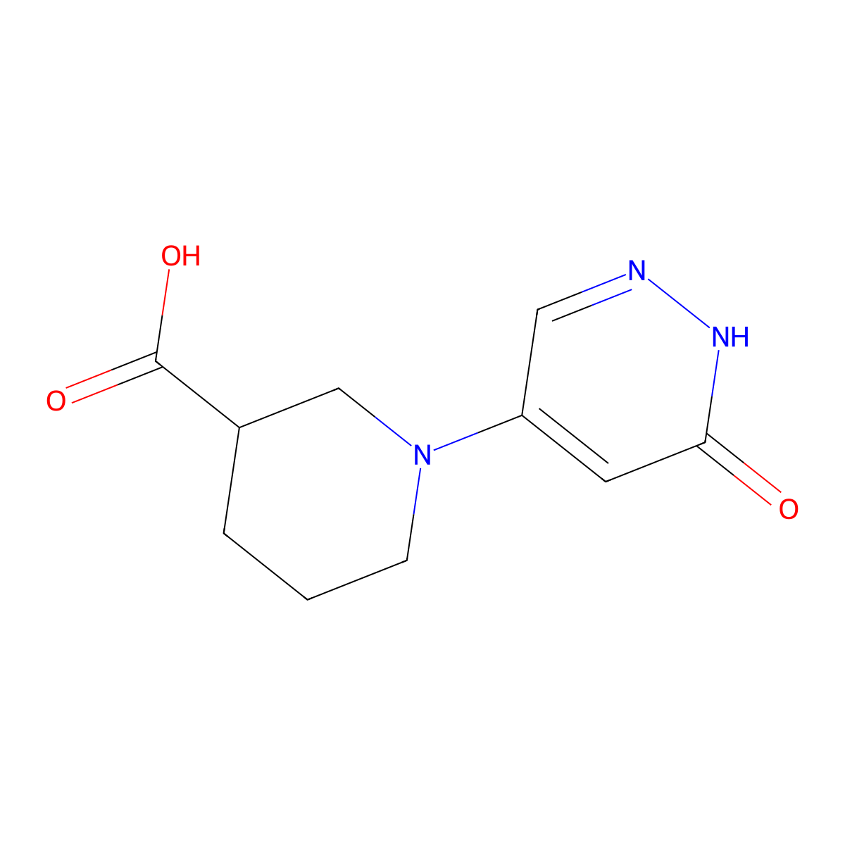 1-(6-Hydroxypyridazin-4-yl)piperidine-3-carboxylic acid molecular structure, CAS 1706419-03-5