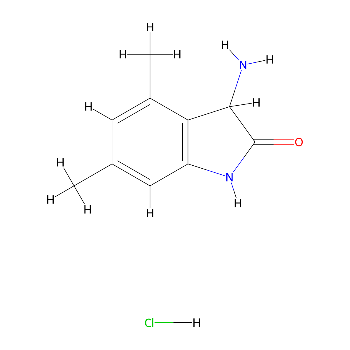 3-Amino-4,6-dimethylindolin-2-one hydrochloride molecular structure, CAS 1706428-47-8