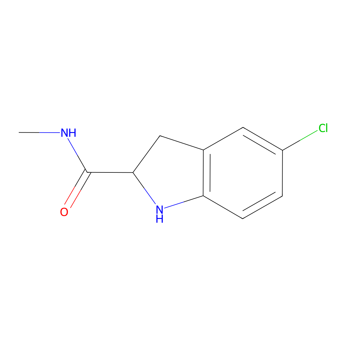 5-Chloro-N-methylindoline-2-carboxamide molecular structure, CAS 1706428-64-9
