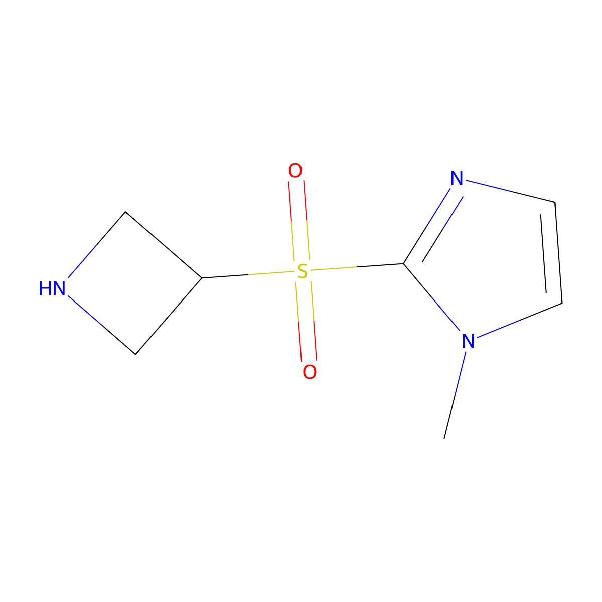 2-(Azetidine-3-sulfonyl)-1-methyl-1H-imidazole molecular structure, CAS 1706428-78-5