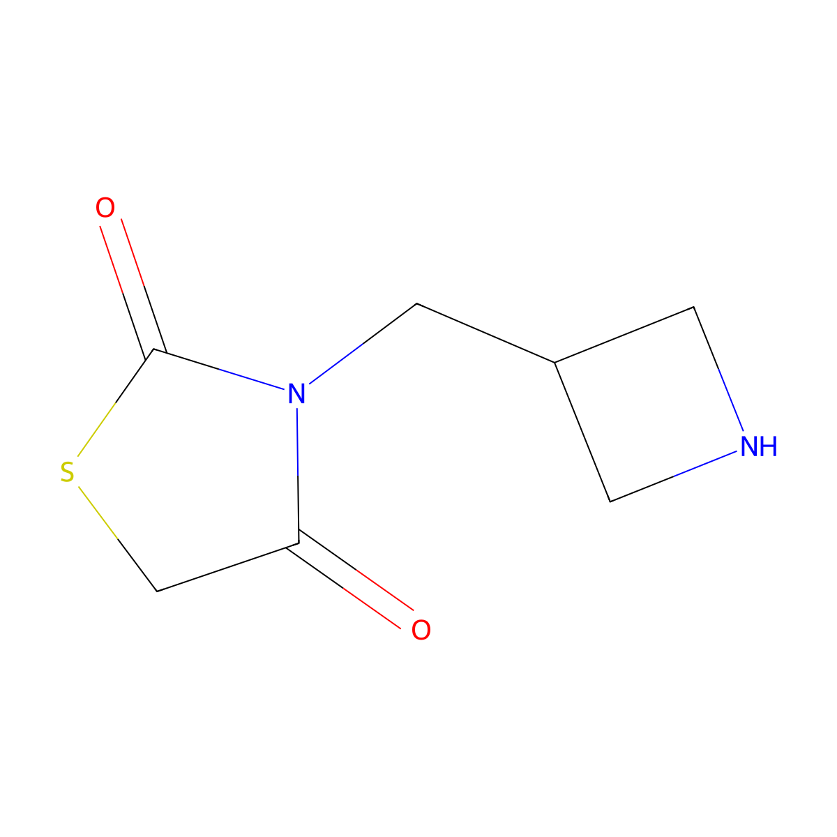3-[(Azetidin-3-yl)methyl]-1,3-thiazolidine-2,4-dione molecular structure, CAS 1706429-35-7