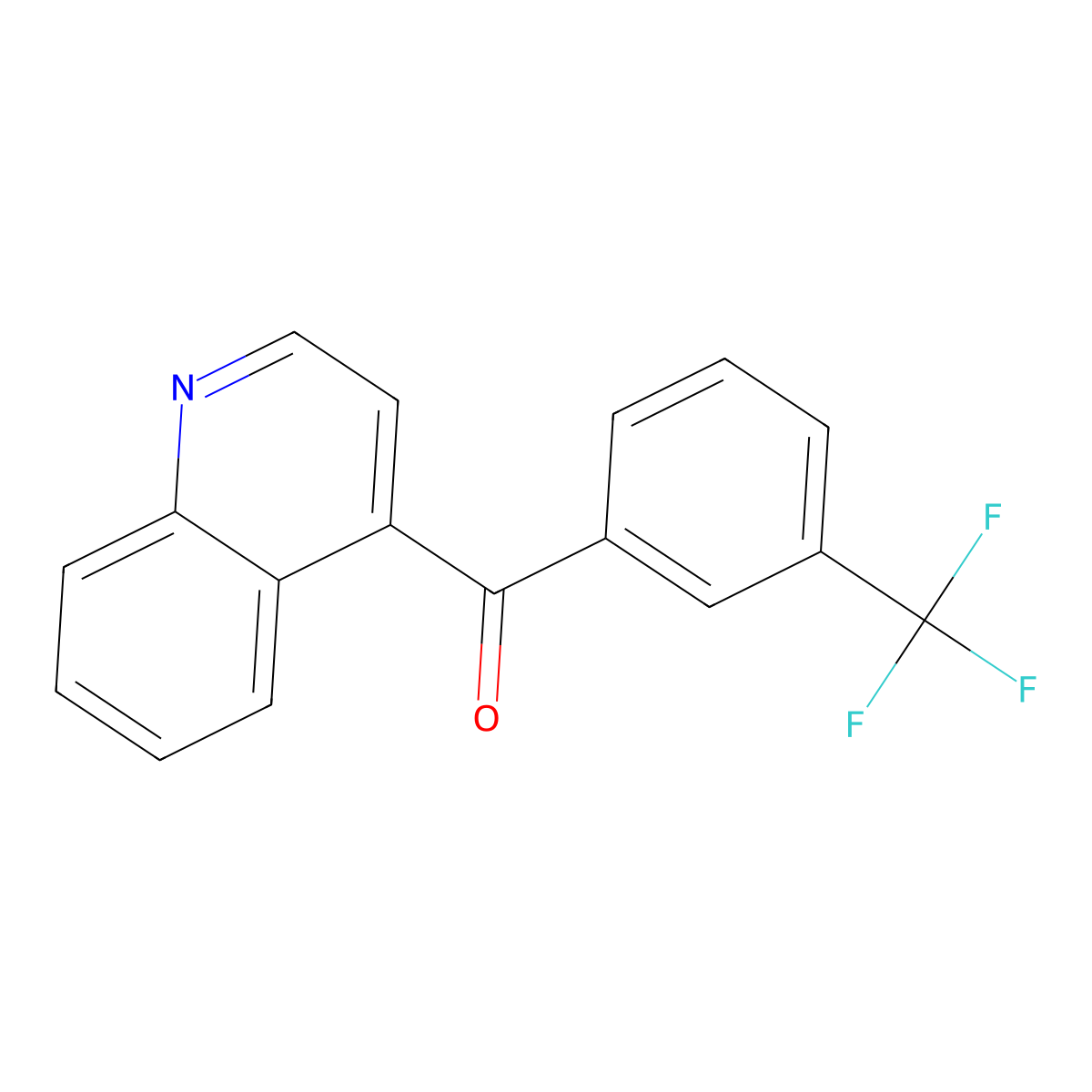Quinolin-4-yl(3-(trifluoromethyl)phenyl)methanone molecular structure, CAS 1706429-71-1