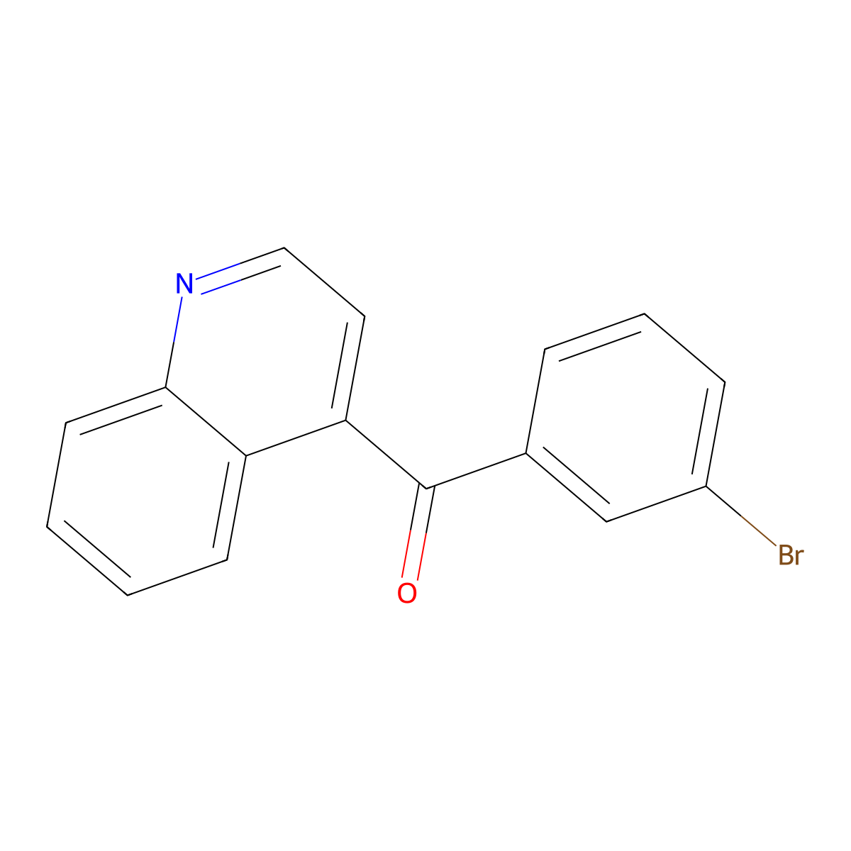 (3-Bromophenyl)(quinolin-4-yl)methanone molecular structure, CAS 1706429-73-3