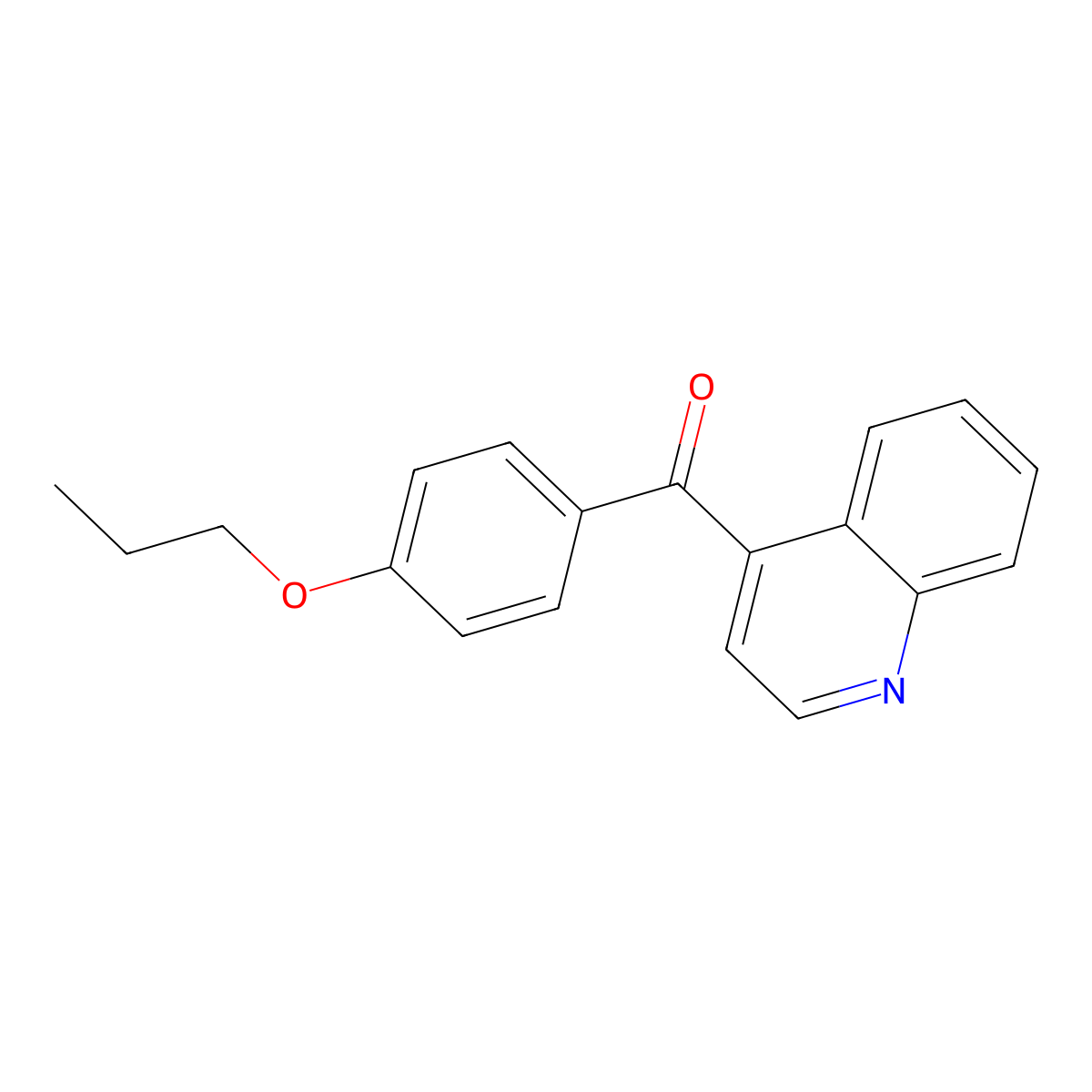 (4-Propoxyphenyl)(quinolin-4-yl)methanone molecular structure, CAS 1706429-74-4