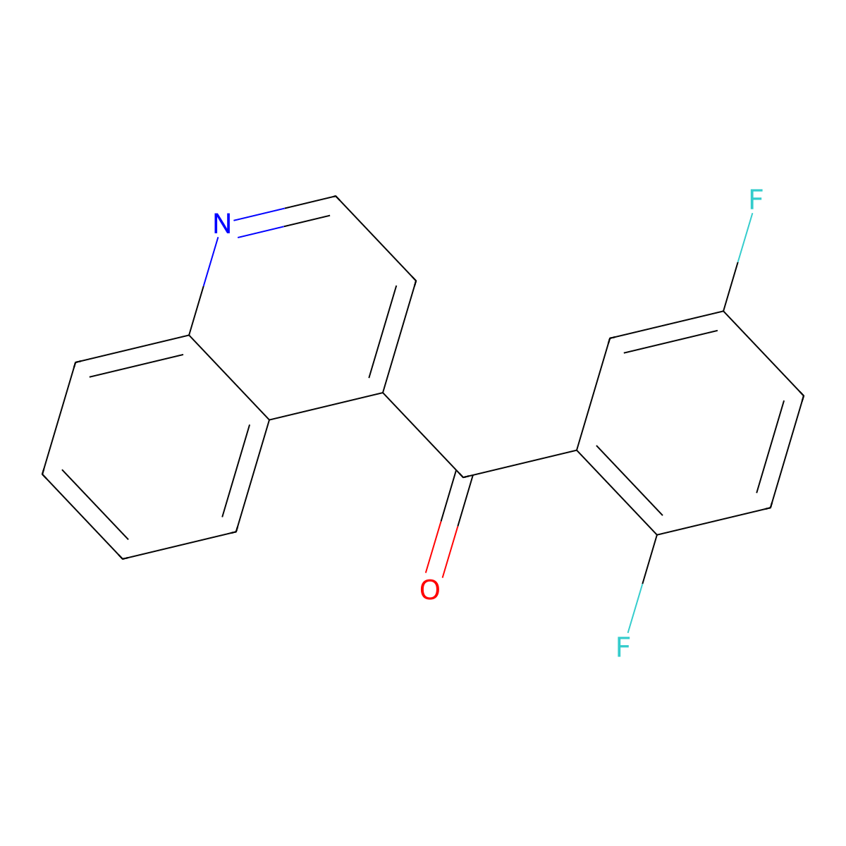 (2,5-Difluorophenyl)(quinolin-4-yl)methanone molecular structure, CAS 1706429-84-6