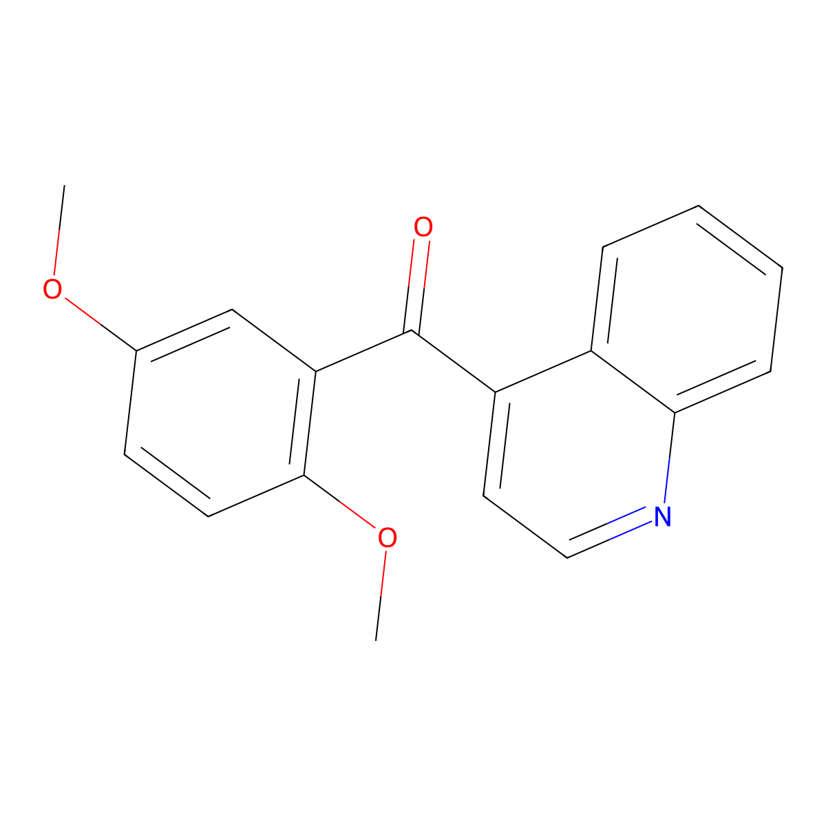 (2,5-Dimethoxyphenyl)(quinolin-4-yl)methanone molecular structure, CAS 1706429-91-5