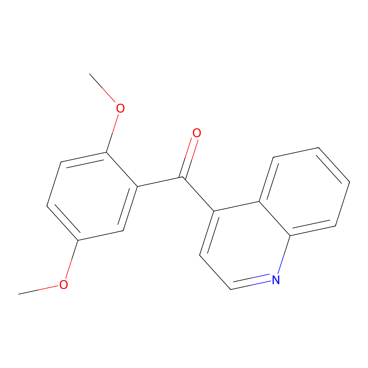(2,5-Dimethoxyphenyl)(quinolin-4-yl)methanone molecular structure, CAS 1706429-91-5
