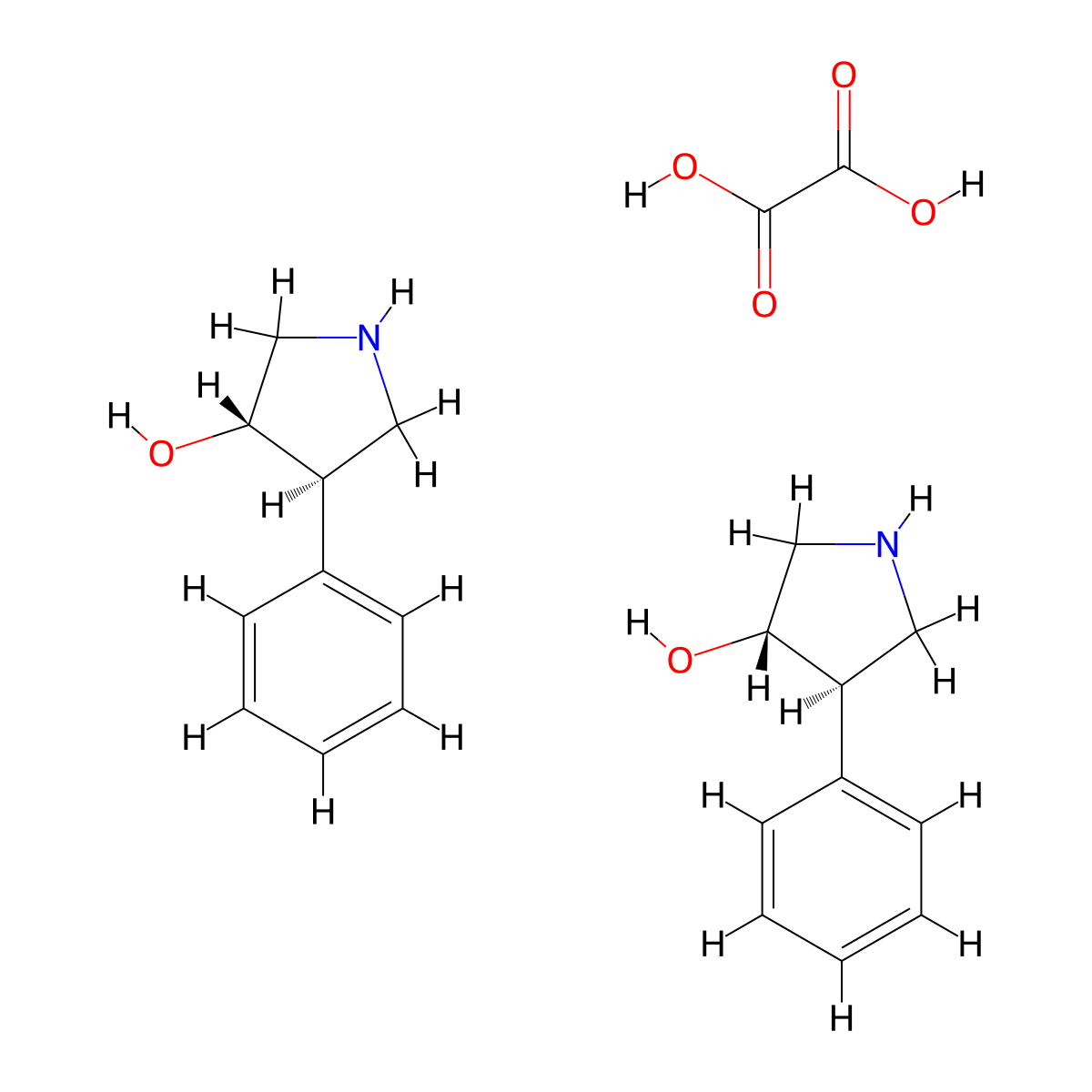 trans-4-Phenylpyrrolidin-3-ol hemioxalate molecular structure, CAS 1706429-96-0