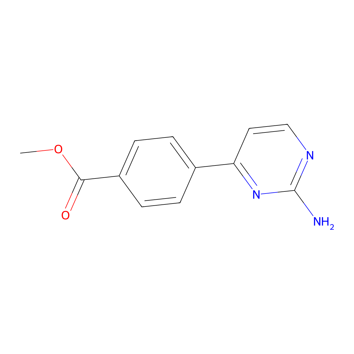Methyl 4-(2-Aminopyrimidin-4-yl)benzoate molecular structure, CAS 1706430-19-4