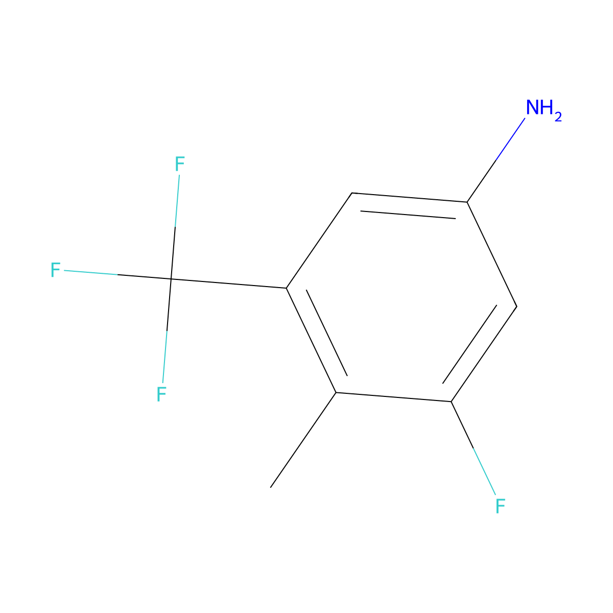 3-Fluoro-4-methyl-5-(trifluoromethyl)aniline molecular structure, CAS 1706430-24-1