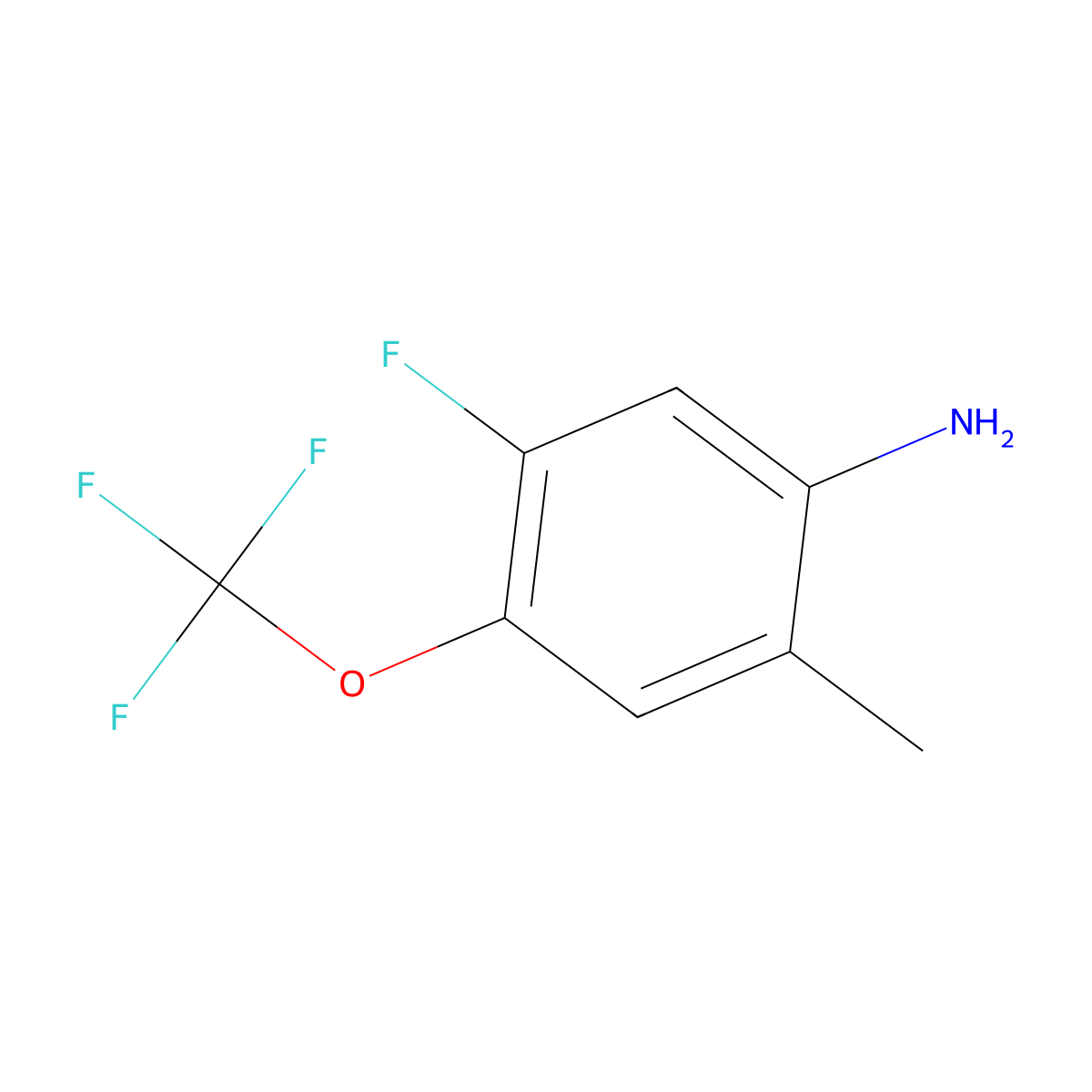 5-Fluoro-2-methyl-4-(trifluoromethoxy)aniline molecular structure, CAS 1706430-25-2