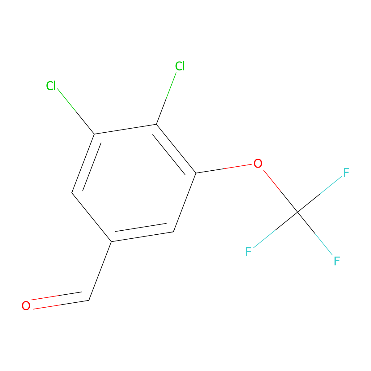 3,4-Dichloro-5-(trifluoromethoxy)benzaldehyde molecular structure, CAS 1706430-32-1