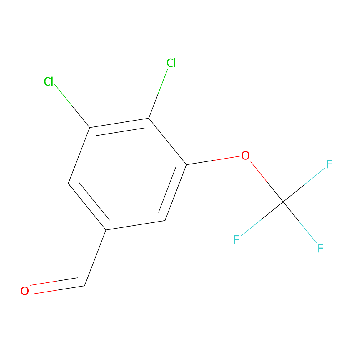 3,4-Dichloro-5-(trifluoromethoxy)benzaldehyde molecular structure, CAS 1706430-32-1