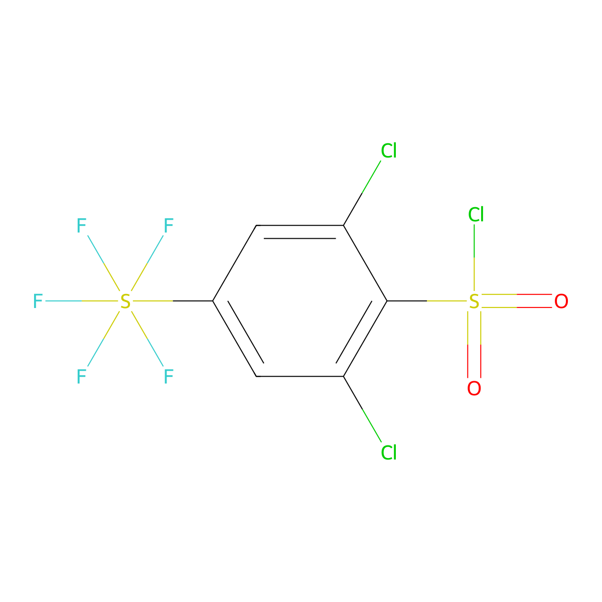 2,6-Dichloro-4-(pentafluorosulfur)benzenesulfonyl chloride molecular structure, CAS 1706430-41-2