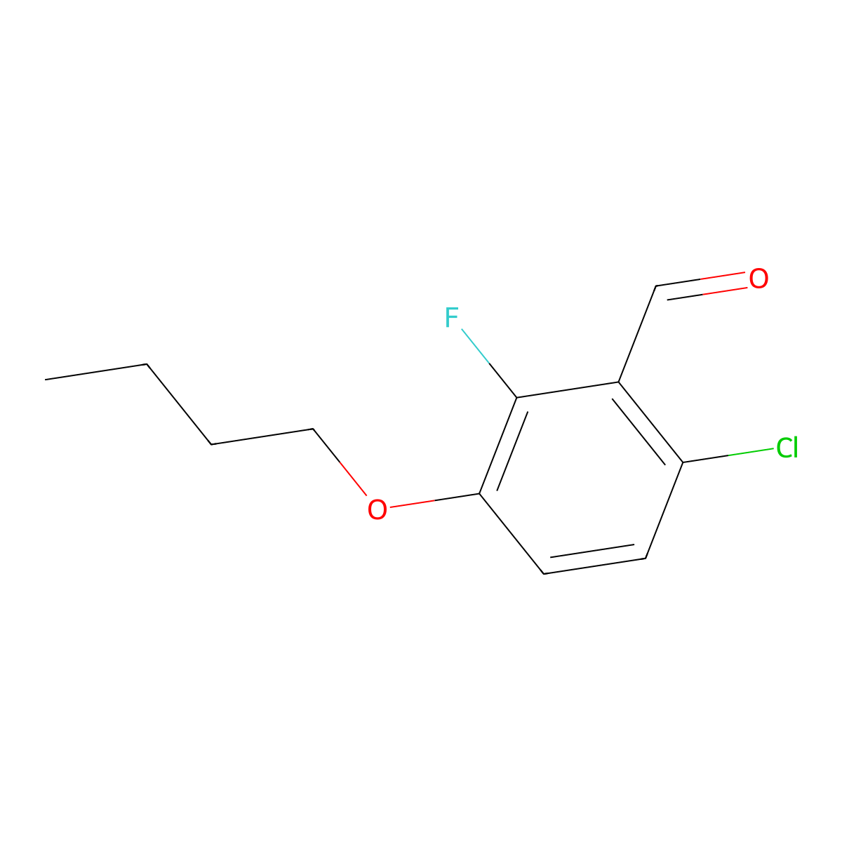 3-Butoxy-6-chloro-2-fluorobenzaldehyde molecular structure, CAS 1706430-68-3