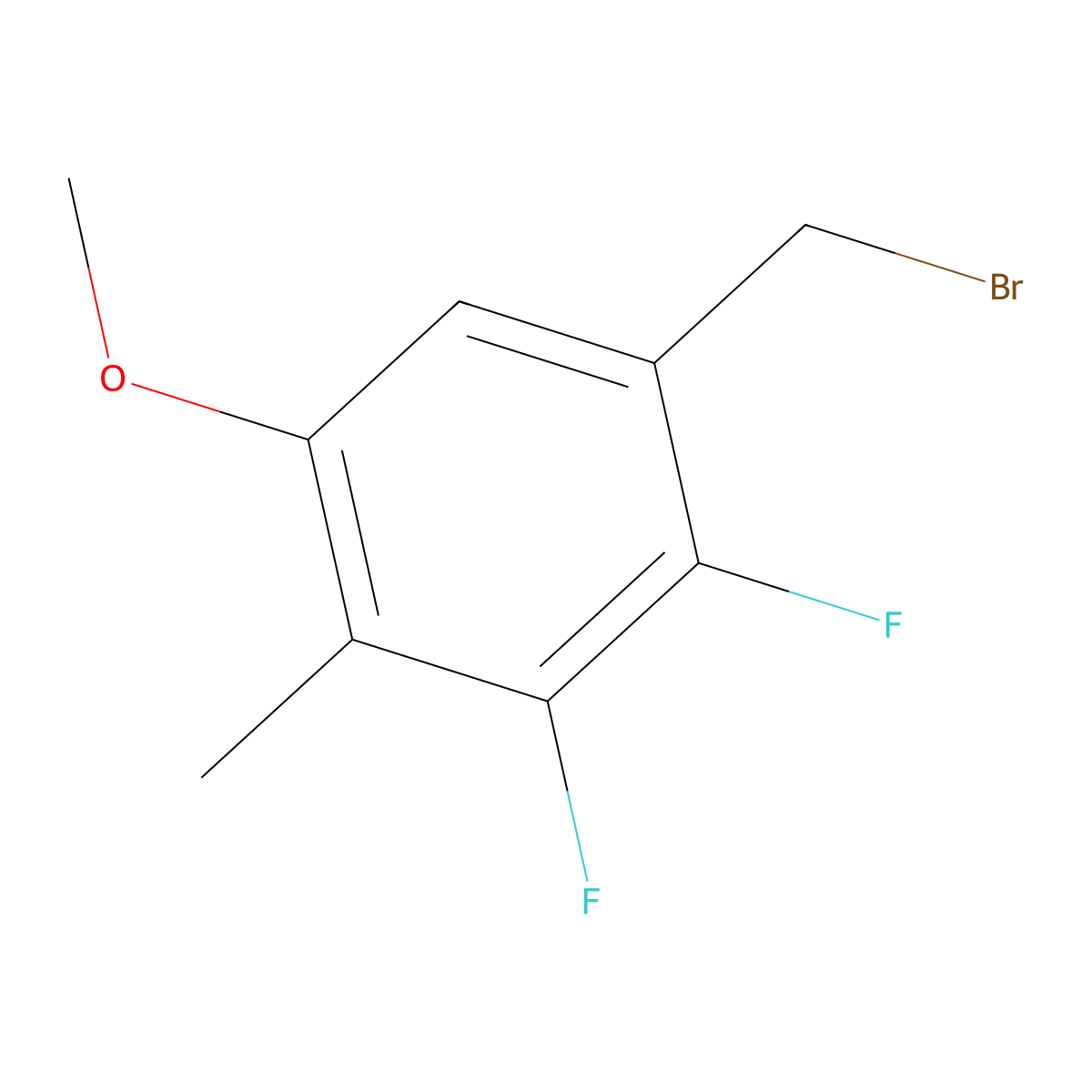 2,3-Difluoro-5-methoxy-4-methylbenzyl bromide molecular structure, CAS 1706430-78-5