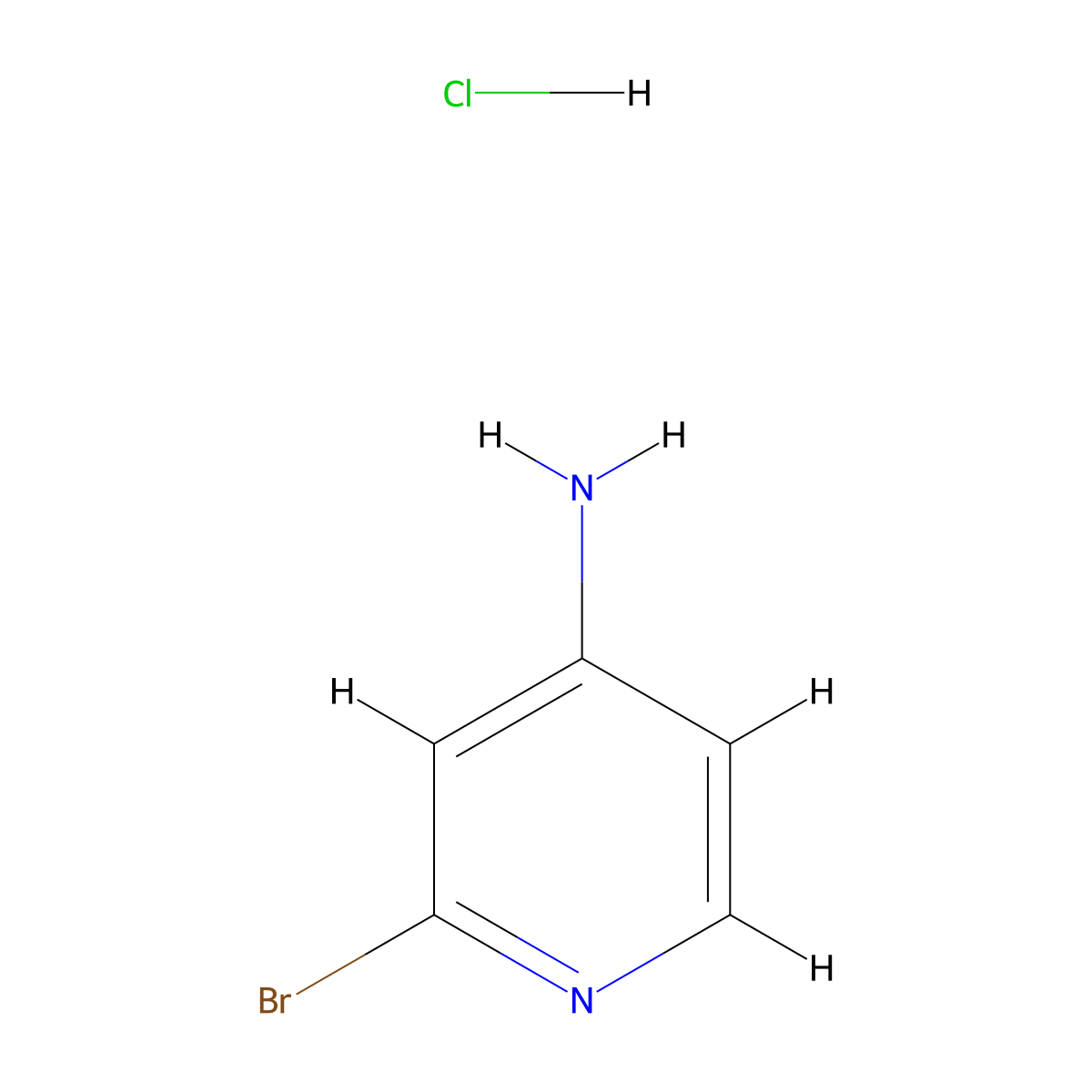 2-Bromopyridin-4-amine hydrochloride molecular structure, CAS 1706431-09-5