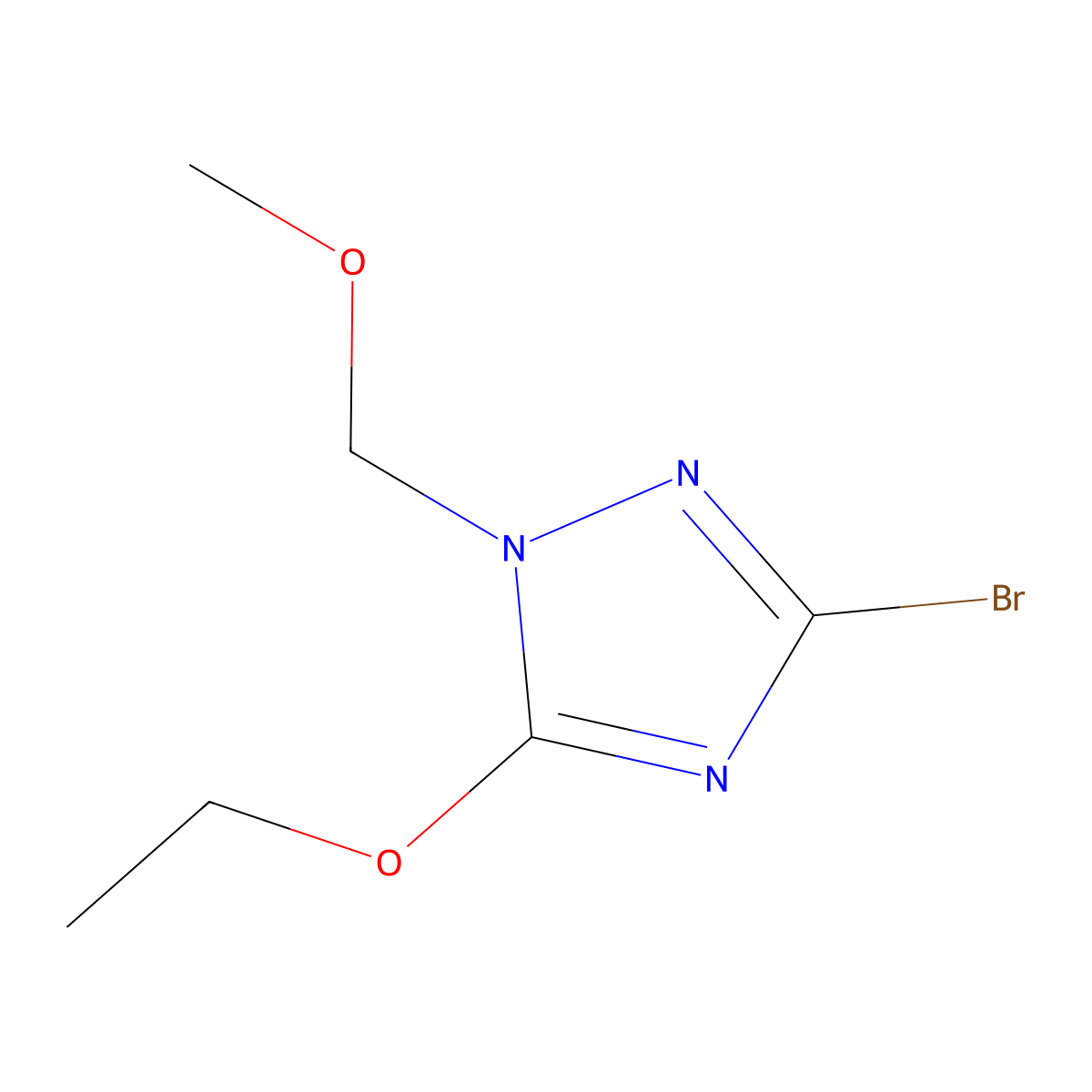3-Bromo-5-ethoxy-1-(methoxymethyl)-1H-1,2,4-triazole molecular structure, CAS 1706431-13-1