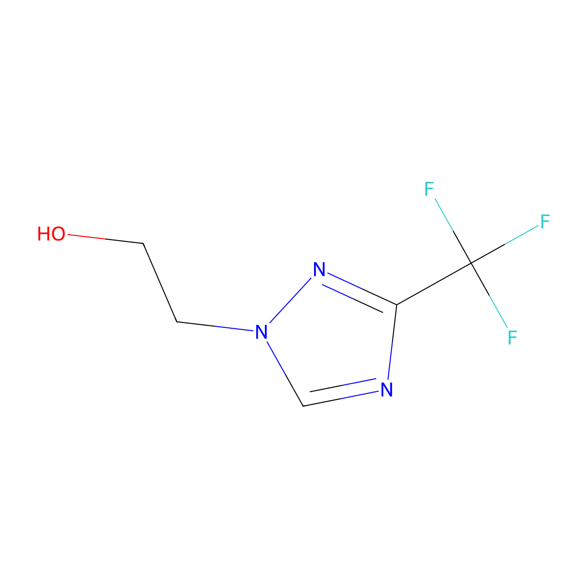 2-[3-(Trifluoromethyl)-1H-1,2,4-triazol-1-yl]ethanol molecular structure, CAS 1706431-23-3