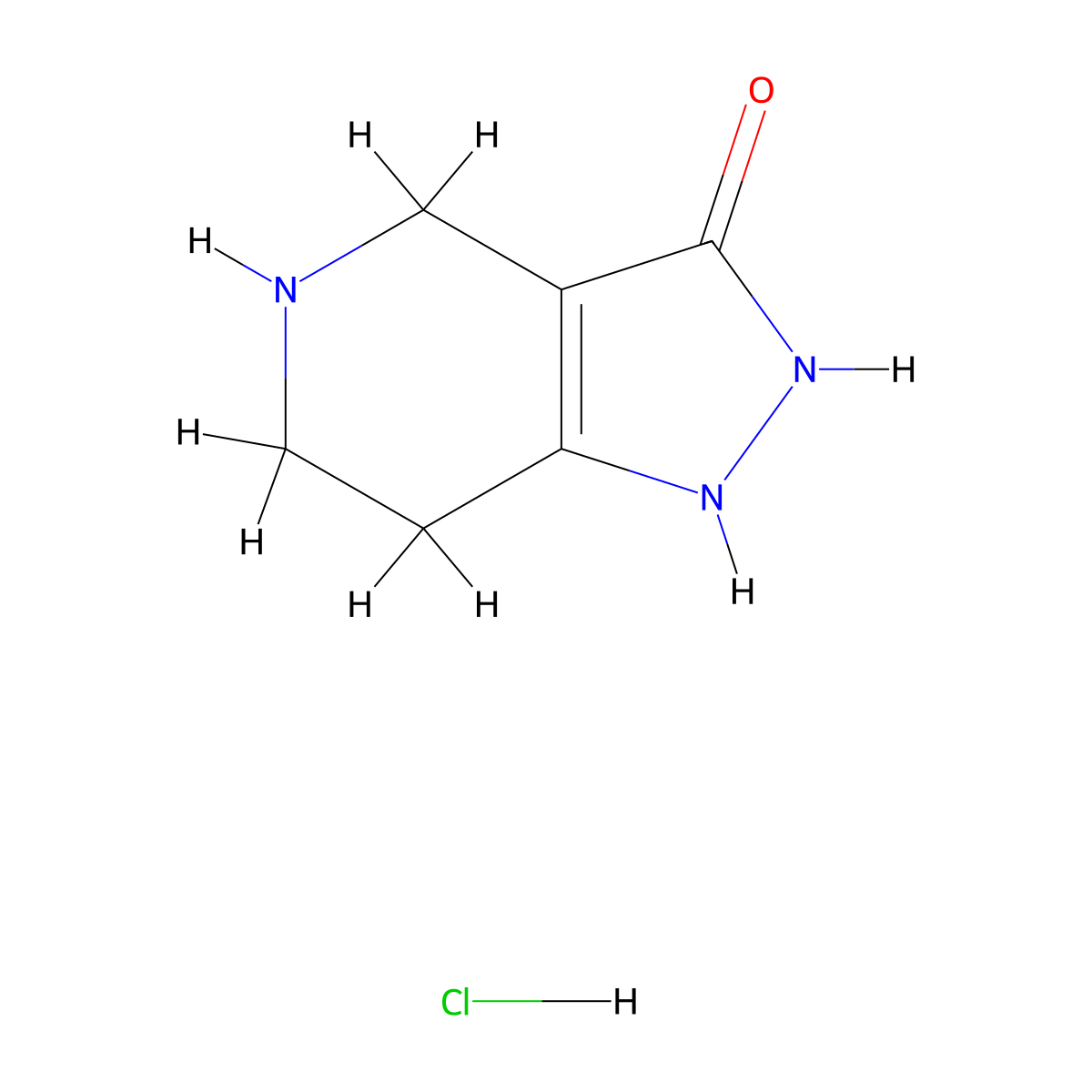 1H,4H,5H,6H,7H-pyrazolo[4,3-c]pyridin-3-ol hydrochloride molecular structure, CAS 1706431-30-2