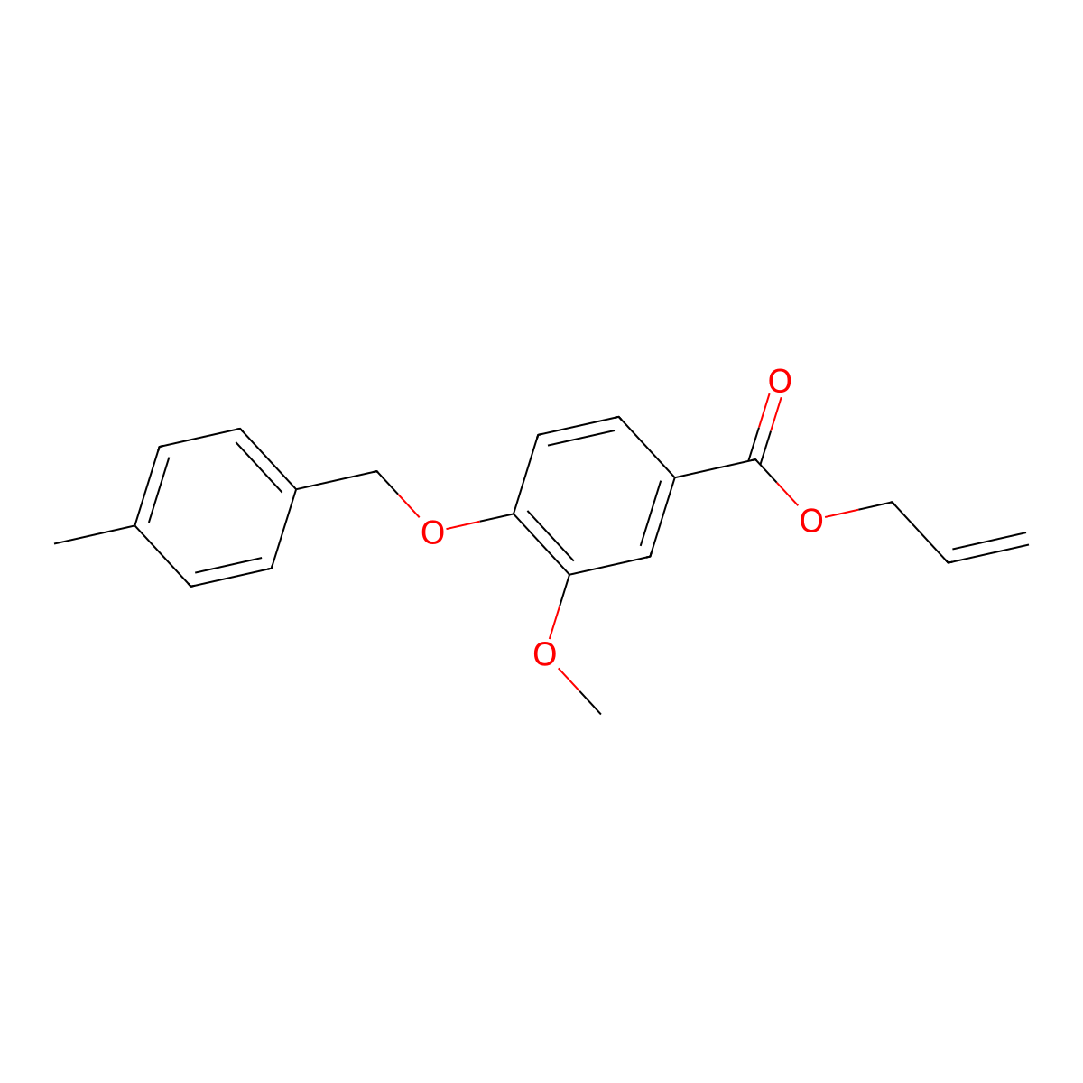 Allyl 3-methoxy-4-[(4-methylbenzyl)oxy]benzoate molecular structure, CAS 1706431-42-6