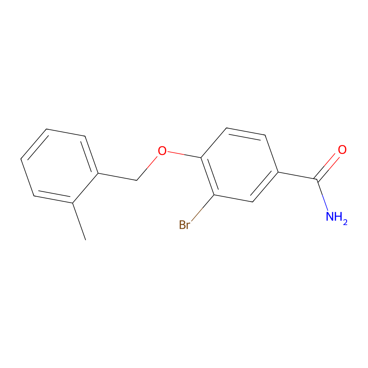 3-Bromo-4-[(2-methylbenzyl)oxy]benzamide molecular structure, CAS 1706431-61-9