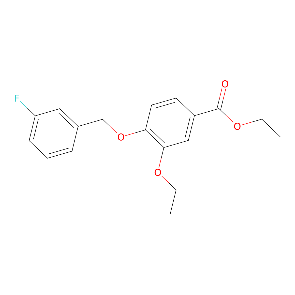 Ethyl 3-ethoxy-4-[(3-fluorobenzyl)oxy]benzoate molecular structure, CAS 1706431-71-1