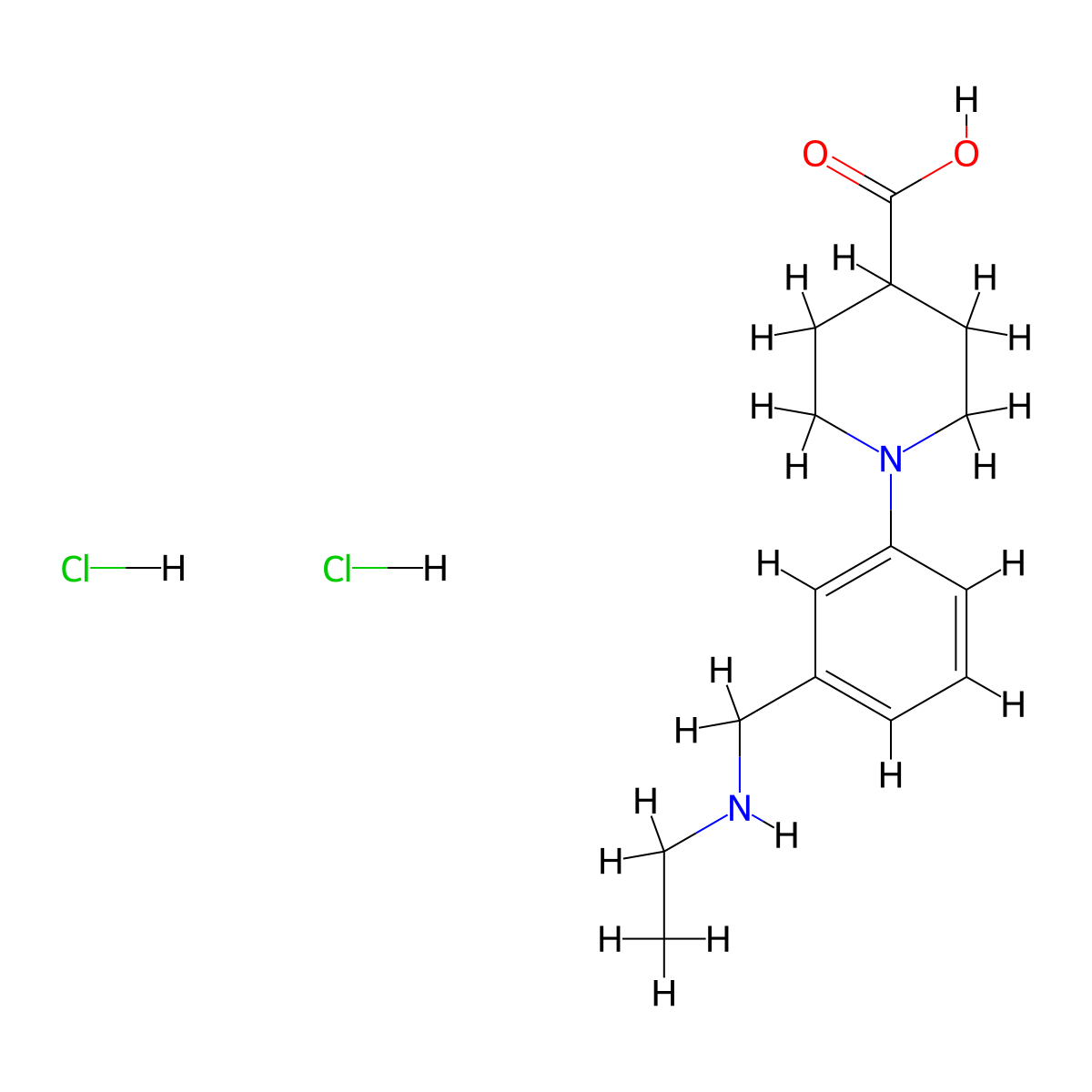 1-{3-[(Ethylamino)methyl]phenyl}piperidine-4-carboxylic acid dihydrochloride molecular structure, CAS 1706432-09-8