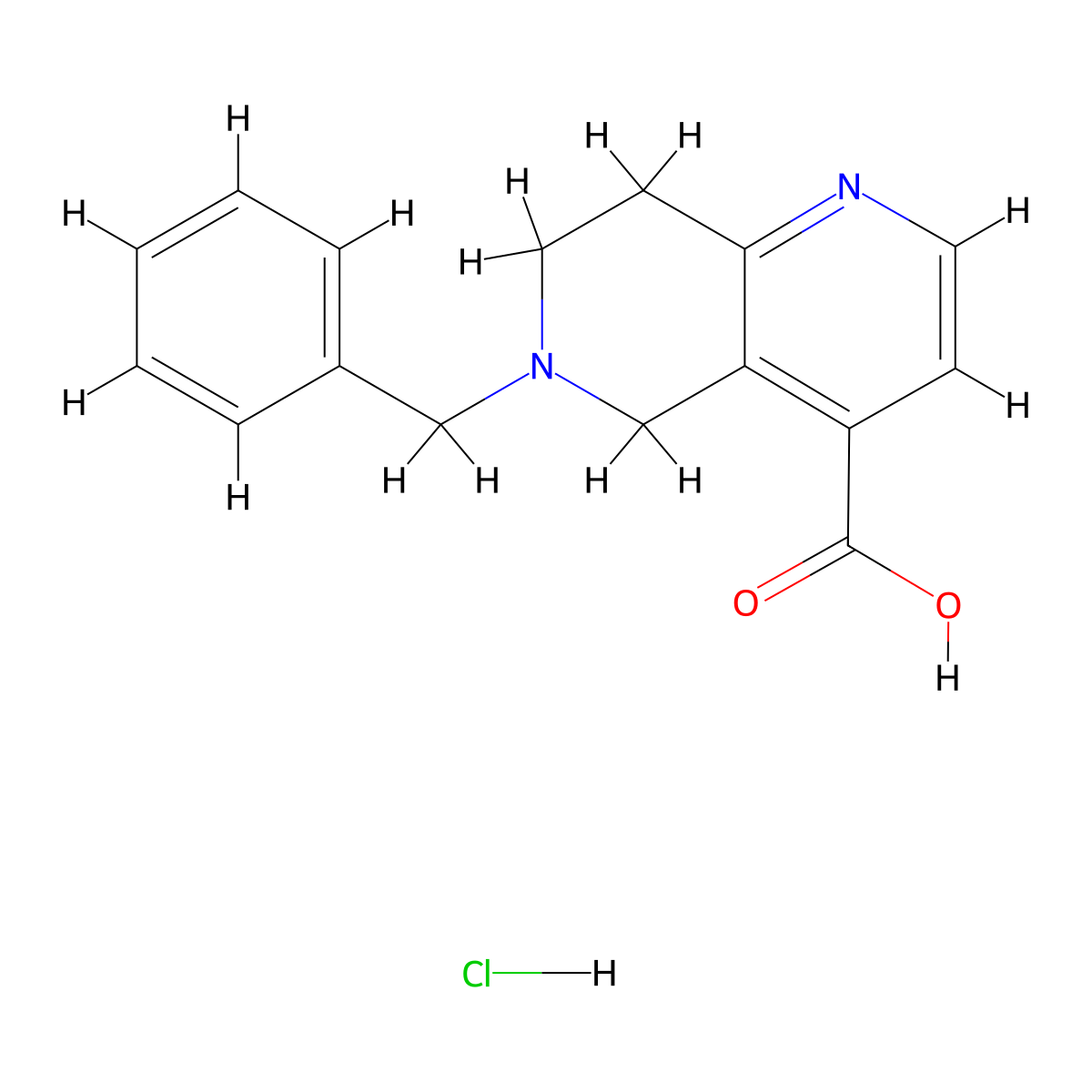 6-Benzyl-5,6,7,8-tetrahydro-1,6-naphthyridine-4-carboxylic acid hydrochloride molecular structure, CAS 1706432-10-1