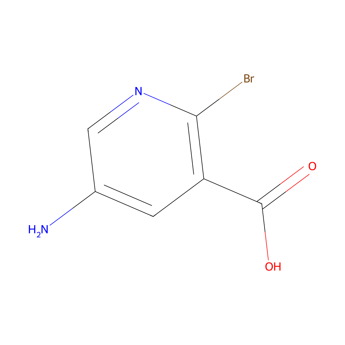 5-Amino-2-bromopyridine-3-carboxylic acid molecular structure, CAS 1706432-63-4