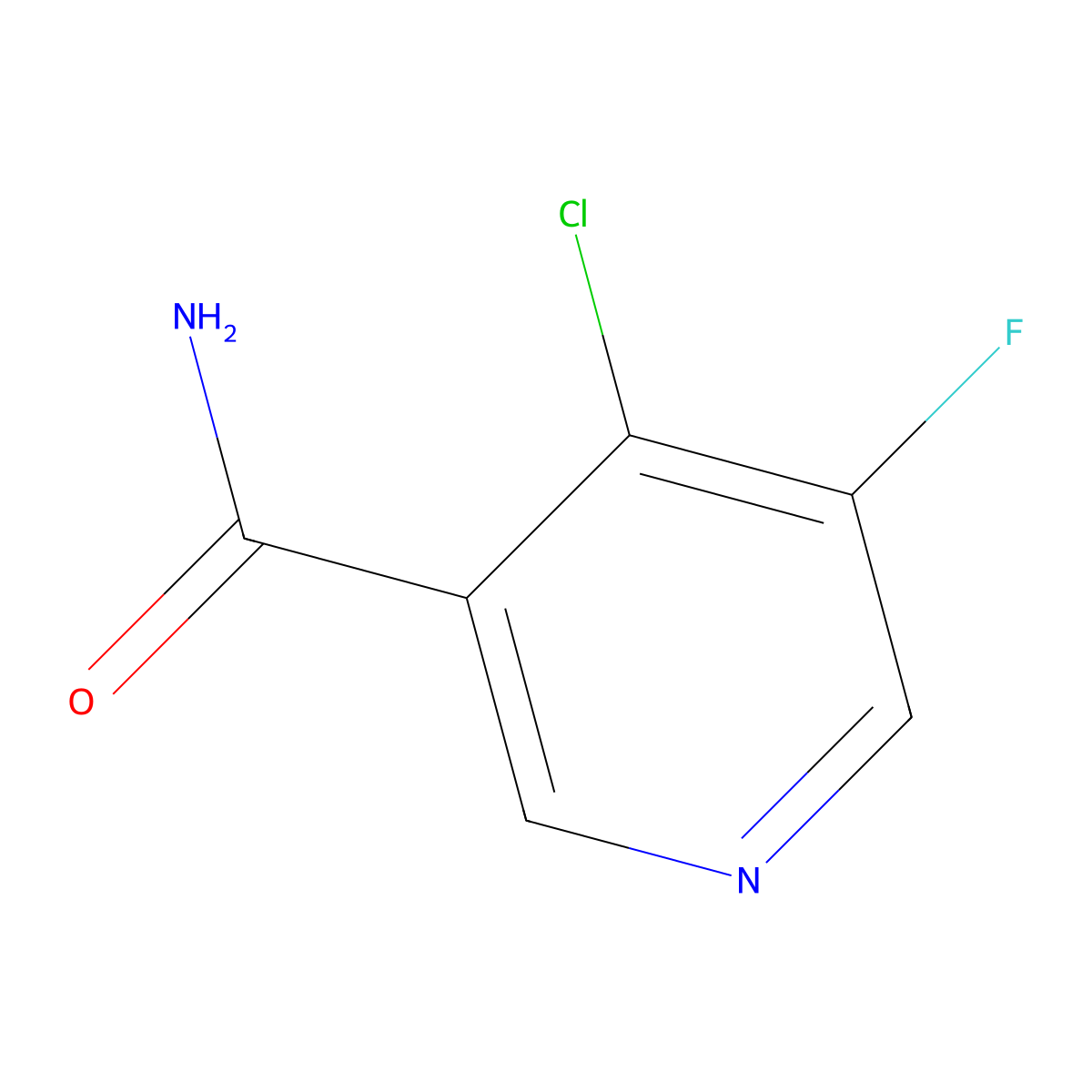 4-Chloro-5-fluoronicotinamide molecular structure, CAS 1706432-64-5