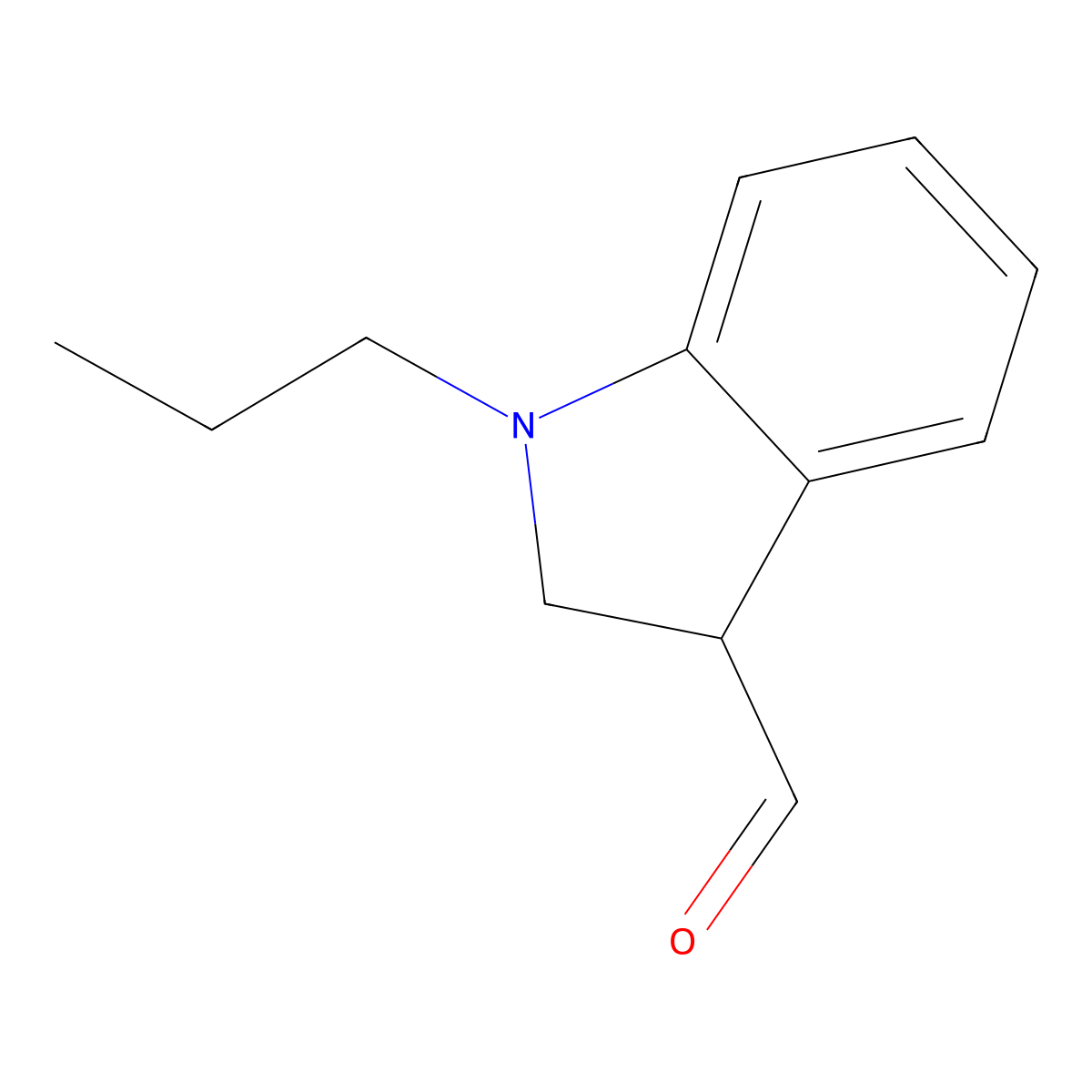 1-Propylindoline-3-carbaldehyde molecular structure, CAS 1706432-77-0