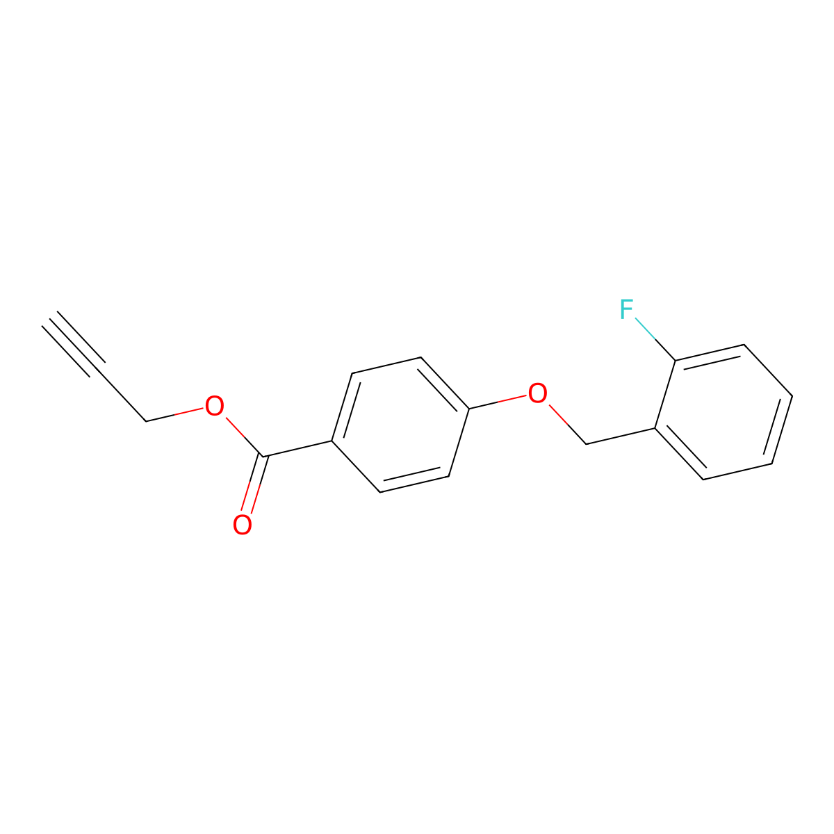 2-Propyn-1-yl 4-[(2-fluorophenyl)methoxy]benzoate molecular structure, CAS 1706433-48-8