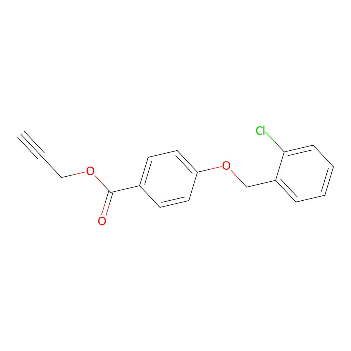 2-Propyn-1-yl 4-[(2-chlorophenyl)methoxy]benzoate molecular structure, CAS 1706433-55-7