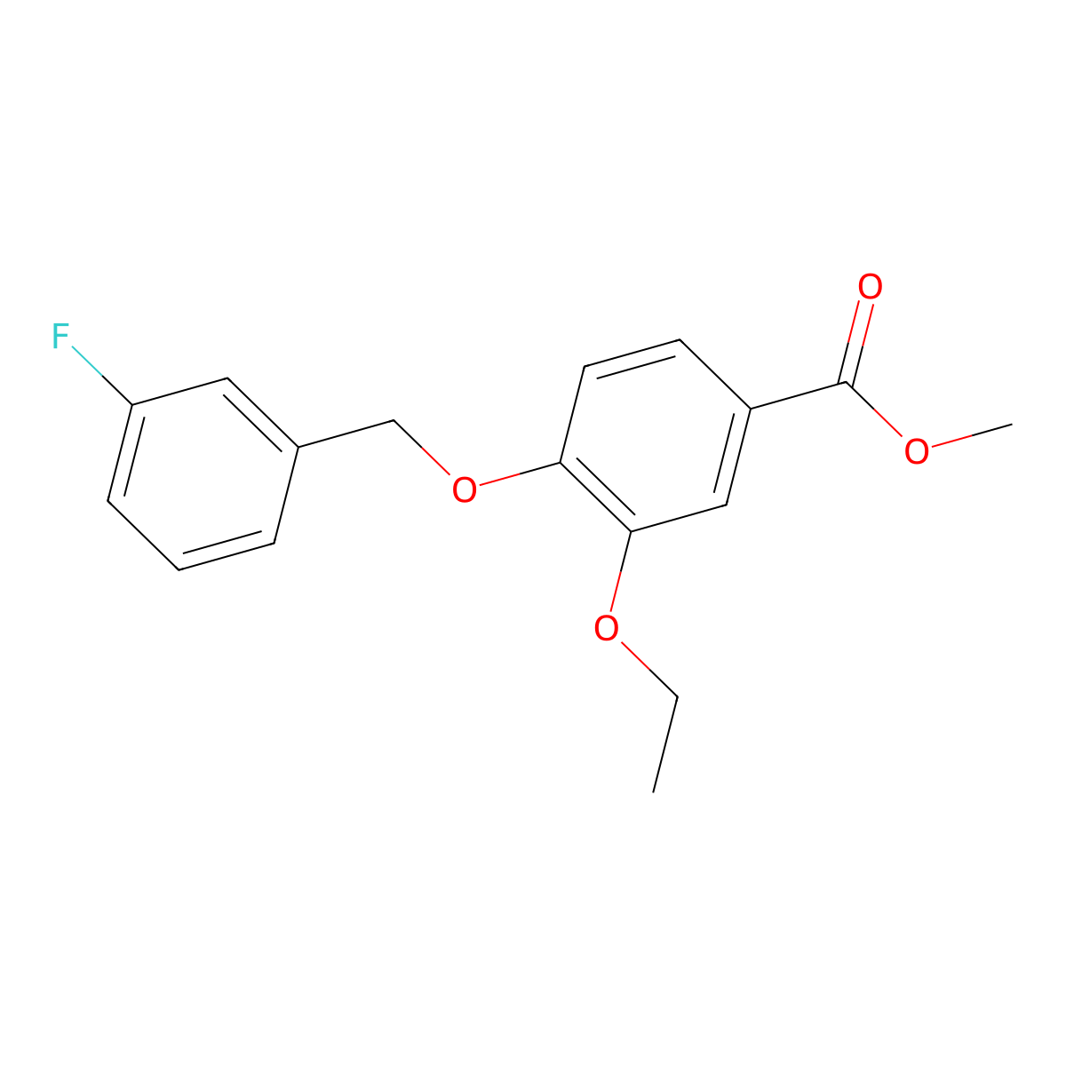 Methyl 3-ethoxy-4-[(3-fluorobenzyl)oxy]benzoate molecular structure, CAS 1706433-71-7