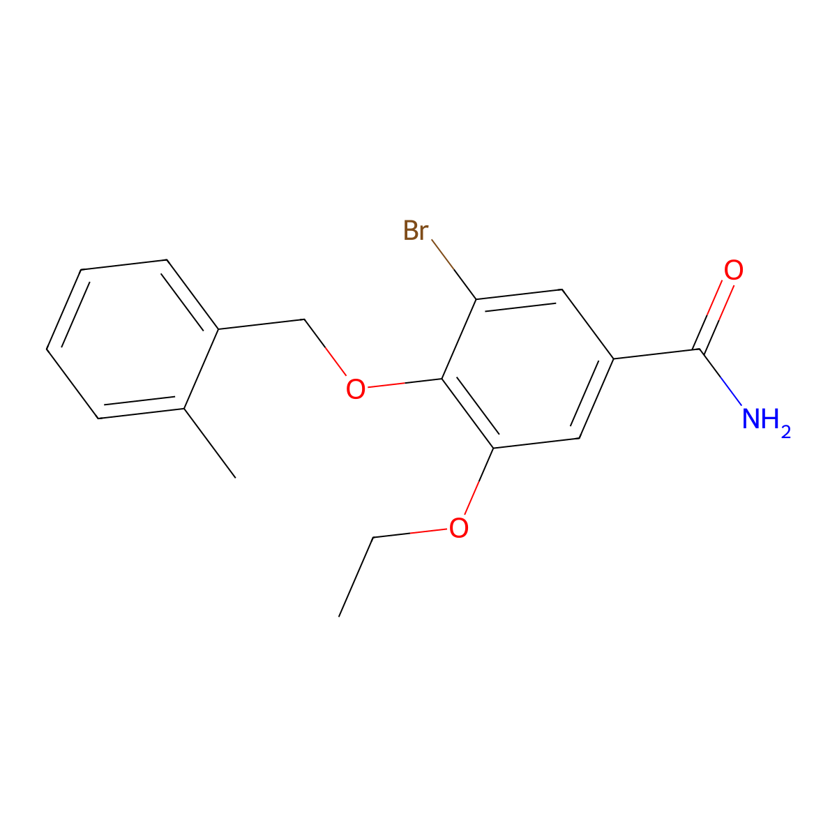 3-Bromo-5-ethoxy-4-[(2-methylbenzyl)oxy]benzamide molecular structure, CAS 1706433-99-9
